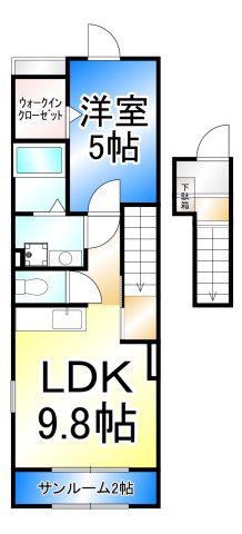 グランチェスタ N(1LDK/2階)の間取り写真