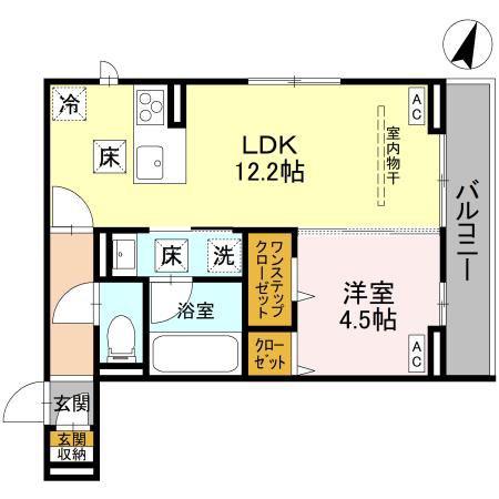 浦和美園PJ II(1LDK/1階)の間取り写真