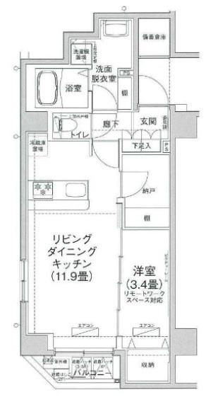 アイル プレミアム押上ノルド アイルプレミアム押上ノルド(1LDK/5階)の間取り写真