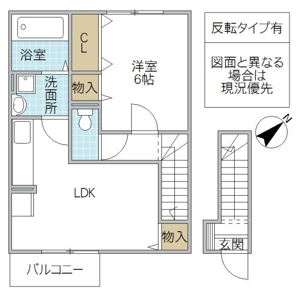 LA VITA FELICE(1LDK/2階)の間取り写真