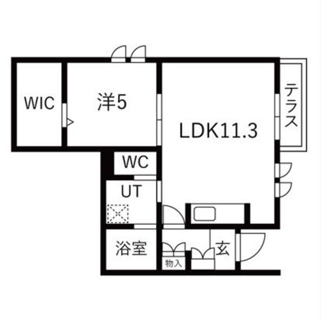 フォルテ(1LDK/1階)の間取り写真
