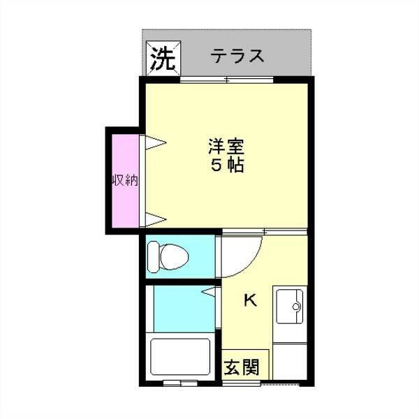 メゾン西早稲田(1K/1階)の間取り写真