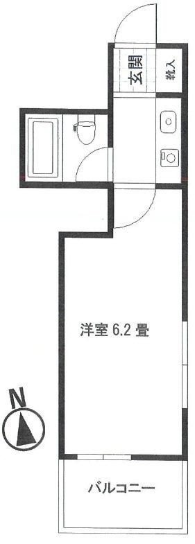 クリオ飯能弐番館(ワンルーム/4階)の間取り写真