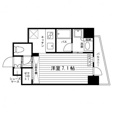 スプラウト代官山(1K/4階)の間取り写真