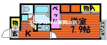 レオパレスAIKO(1K/2階)の間取り写真