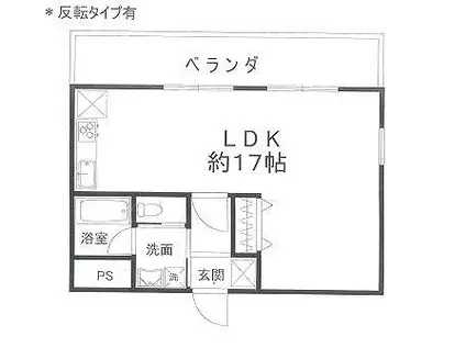 エターナル三宅(1LDK/6階)の間取り写真