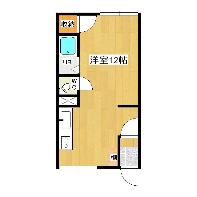 せのハイツ5(ワンルーム/2階)の間取り写真