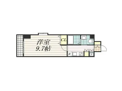 WILL DO 千葉新宿(1K/4階)の間取り写真