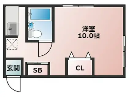 シャトレーM(ワンルーム/1階)の間取り写真