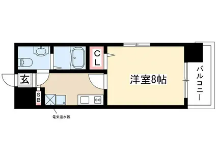 プレサンスMIU新栄(1K/13階)の間取り写真