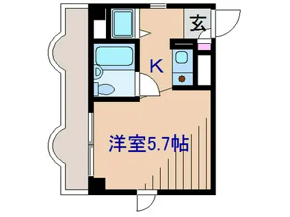 ホーユウコンフォルト菊名(ワンルーム/4階)の間取り写真