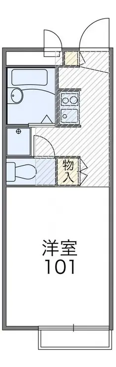 レオパレスガルテン湘南 1階階 間取り