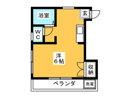メゾンタムラ(ワンルーム/2階)の間取り写真