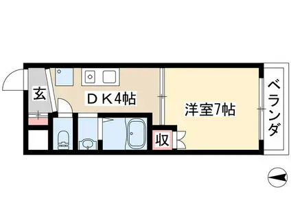 FULL HOUSE YAGOTO(1DK/3階)の間取り写真