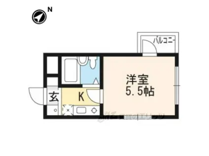 ル・モンド三宅(1K/3階)の間取り写真