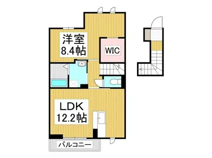 TERRES DETOILESI(1LDK/2階)の間取り写真