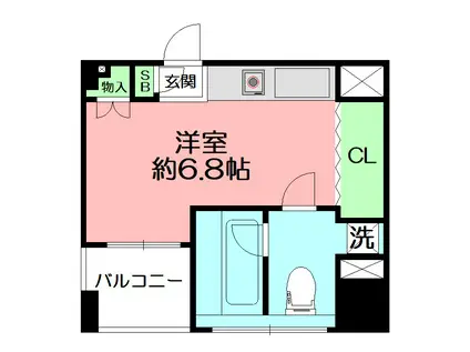 グランドコンシェルジュ藤沢(ワンルーム/2階)の間取り写真