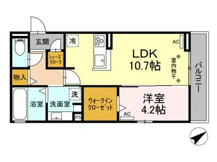 GRACE TSUKATA(1LDK/3階)の間取り写真