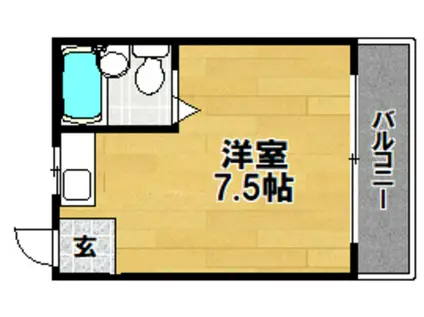 第8淀川ビル(ワンルーム/2階)の間取り写真