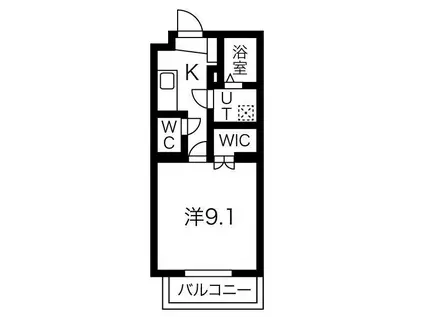 AXIS永田町(1K/4階)の間取り写真