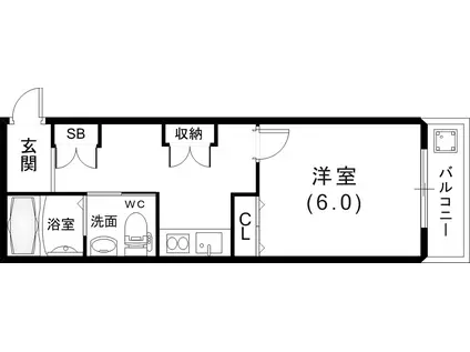兼山マンション(1K/2階)の間取り写真