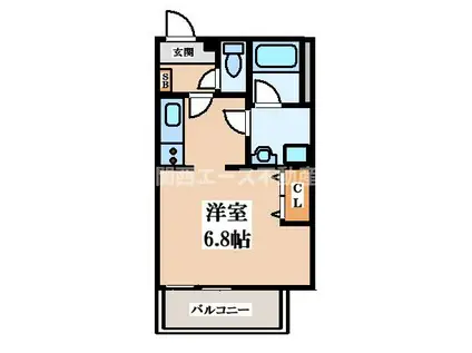 八尾本町5丁目KAP(1K/3階)の間取り写真