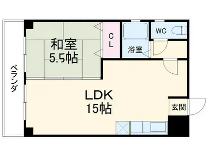 LIO・25(1LDK/3階)の間取り写真
