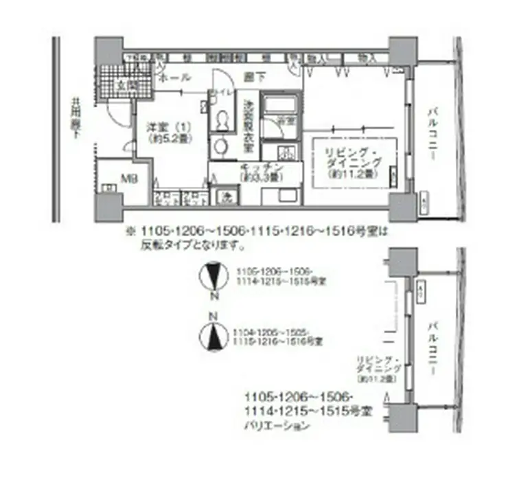 アクティ汐留 12階階 間取り