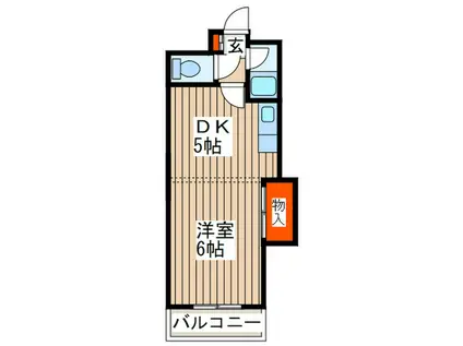 ボアドール15(1DK/4階)の間取り写真