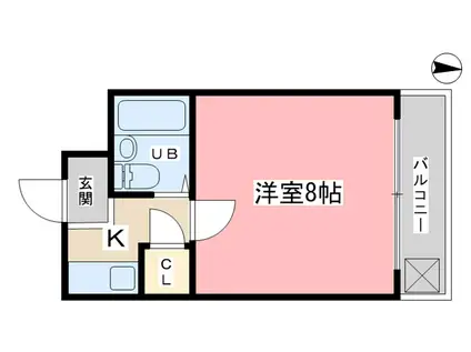 モンシャトー(1K/2階)の間取り写真