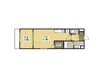 月光手城ルート2(1LDK/3階)の間取り写真