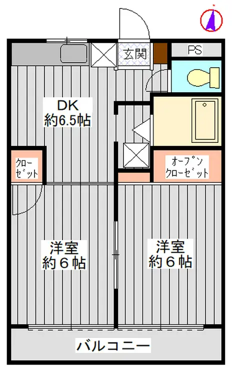 ベルフィーヌ船橋 5階階 間取り