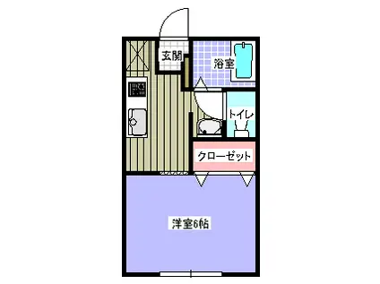 サン・フォーレスト(1K/1階)の間取り写真