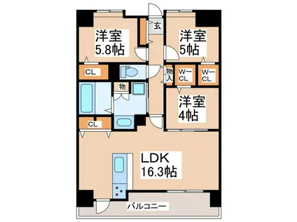 LIBTH菊陽(3LDK/2階)の間取り写真