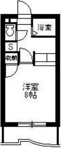 パラッツオS(1K/1階)の間取り写真