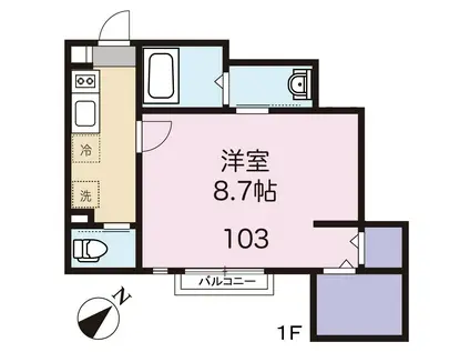 エスパーダ阿佐ヶ谷(1K/1階)の間取り写真