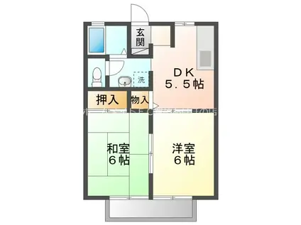 セジュールサカキ(2DK/2階)の間取り写真