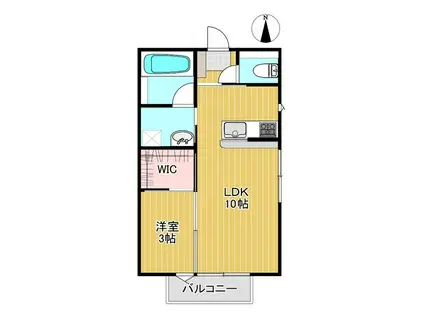 コートセレーノIII(1LDK/2階)の間取り写真