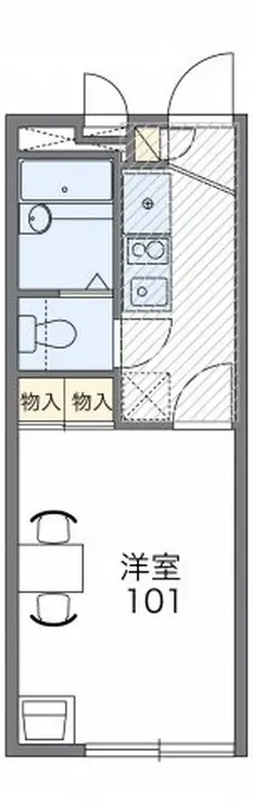レオパレスインフィールズ 1階階 間取り