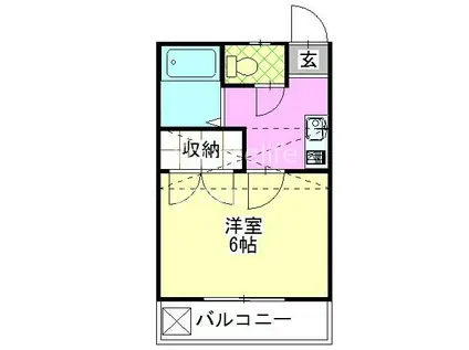 サンワード小泉NO.11(1K/2階)の間取り写真