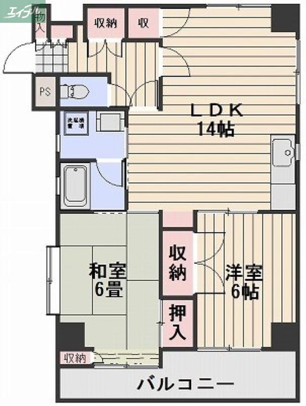 ル・メドサン(2LDK/4階)の間取り写真