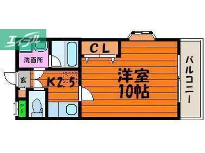 東古松S-1ビル(1K/1階)の間取り写真