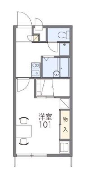 レオパレスTOTORO(1K/1階)の間取り写真