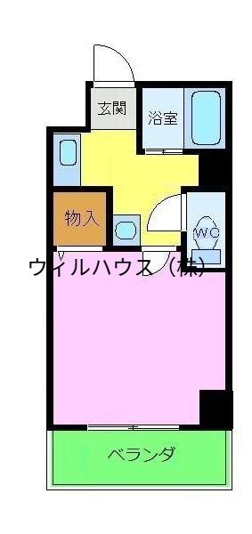 メゾンサイプレスⅡ(1K/3階)の間取り写真
