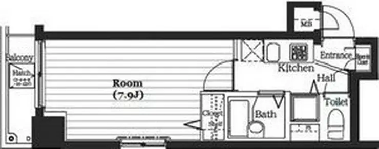 ガラ・シティ日本橋人形町 7階階 間取り