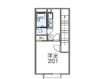 レオパレス鶴間アイリスI(1K/2階)の間取り写真