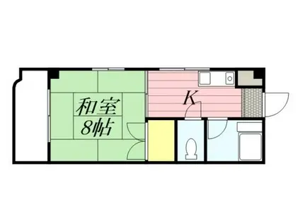 プレアール国分II(1K/1階)の間取り写真