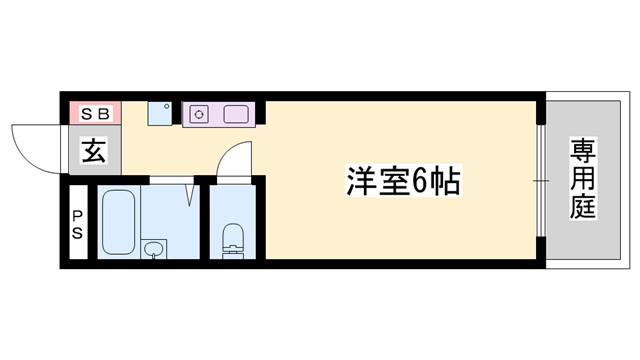 パステルSK(1K/1階)の間取り写真