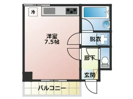 アーデルハイムなにわ(ワンルーム/2階)の間取り写真