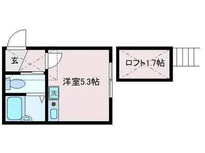 ラ・ムエットタテイシ(ワンルーム/3階)の間取り写真